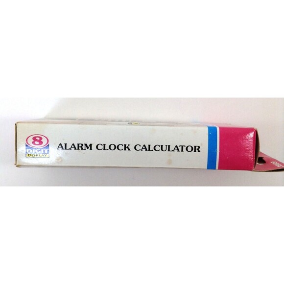 Vintage Alarm Clock Calculator Time Face Handheld 8 Digit Display Compute Retro - Picture 5 of 5
